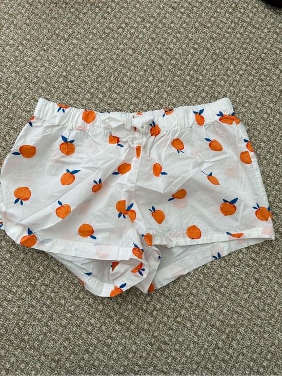 J. Crew Other - J. Crew White Shorts with Orange Fruit Print